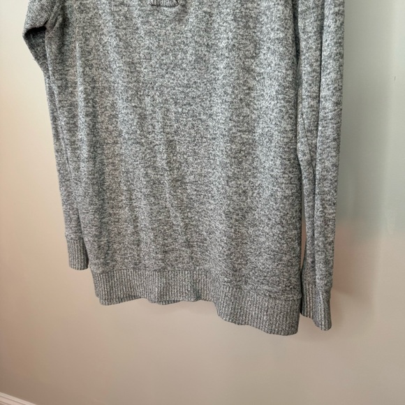 Anthropologie Saturday Sunday Gray Button Up Turtle Pullover Sweater Tunic - Picture 3 of 7